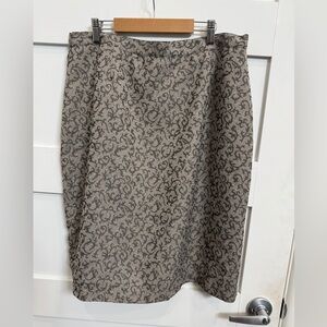 Halston Heritage Black and Gray A-Line Skirt